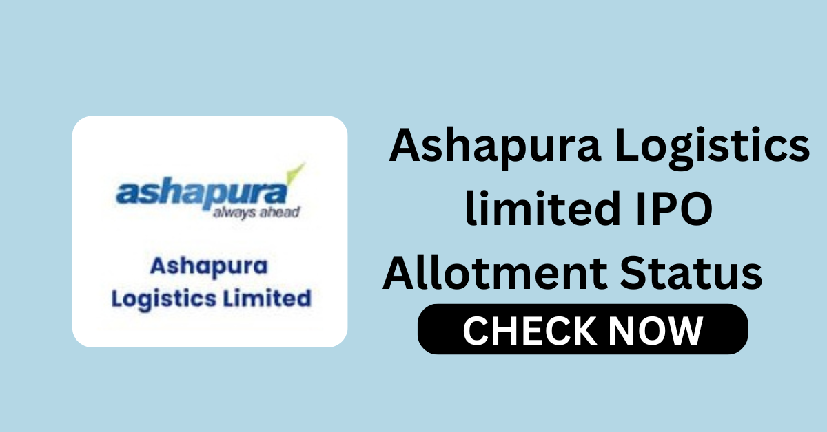 Ashapura Logistics limited IPO Allotment Status 