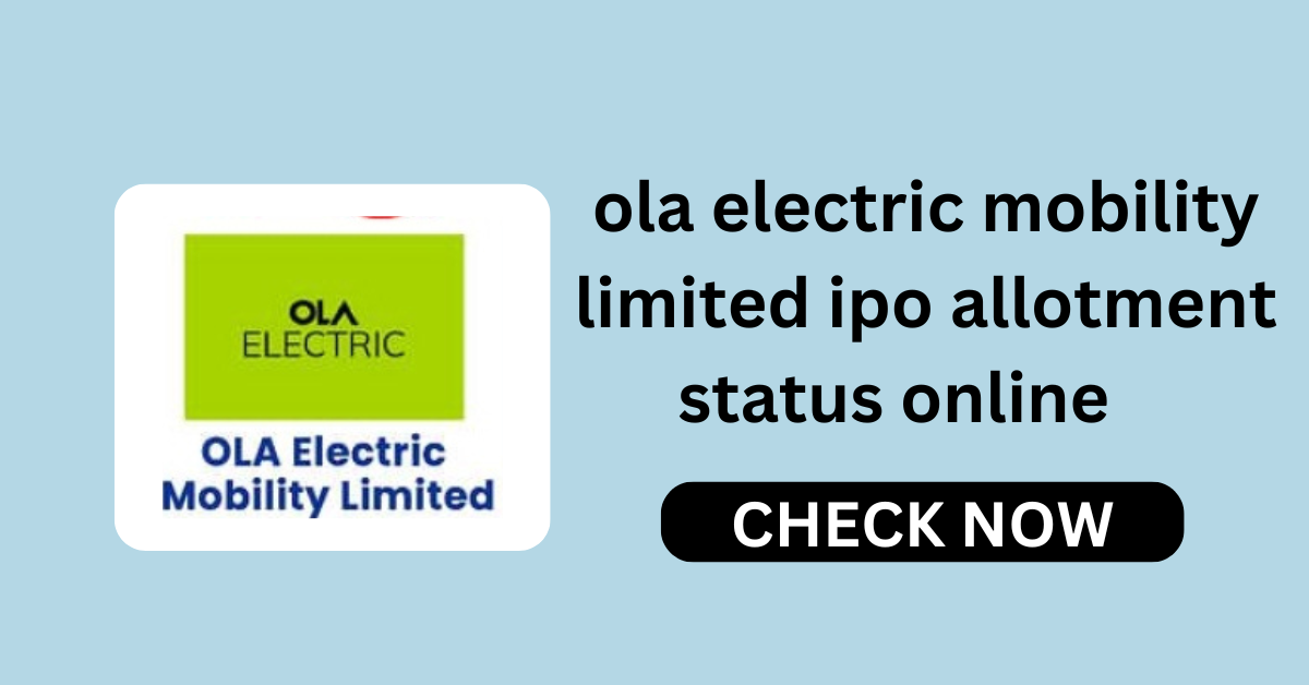 ola electric mobility limited ipo allotment status online