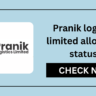 Pranik logistics limited allotment status